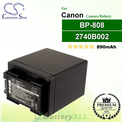 CS-BP808 For Canon Camera Battery Model 2740B002 / BP-808