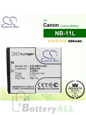 CS-NB11LHC For Canon Camera Battery Model NB-11L / NB-11LH