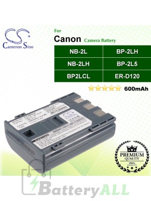 CS-NB2LH For Canon Camera Battery Model BP-2L5 / BP2LCL / BP-2LH / ER-D120 / NB-2L / NB-2LH