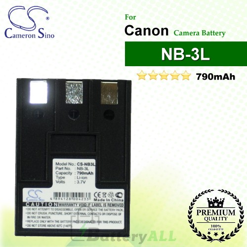 CS-NB3L For Canon Camera Battery Model NB-3L