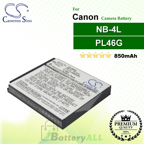 CS-NB4L For Canon Camera Battery Model NB-4L / PL46G