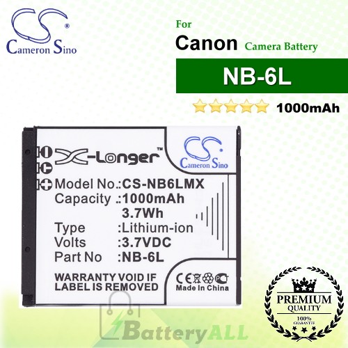 CS-NB6LMX For Canon Camera Battery Model NB-6L / NB-6LH