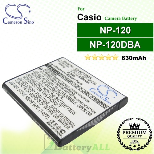 CS-NP120CA For Casio Camera Battery Model NP-120 / NP-120DBA
