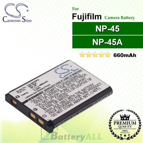 CS-NP45FU For Fujifilm Camera Battery Model NP-45 / NP-45A / NP-45B / NP-45S