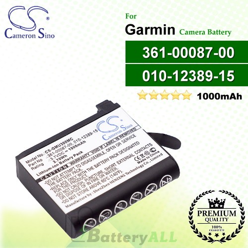 CS-GMU300MC For Garmin Camera Battery Model 010-12389-15 / 361-00087-00