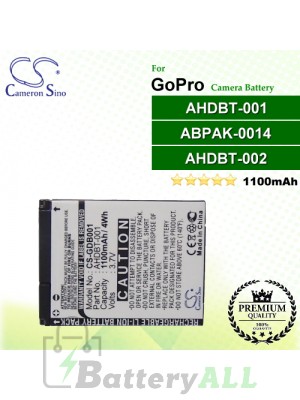 CS-GDB001 For GoPro Camera Battery Model ABPAK-001 / AHDBT-001 / AHDBT-002
