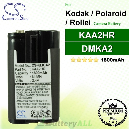 CS-KLICA2 For Kodak Camera Battery Model B-9576 / DMKA2 / KAA2HR