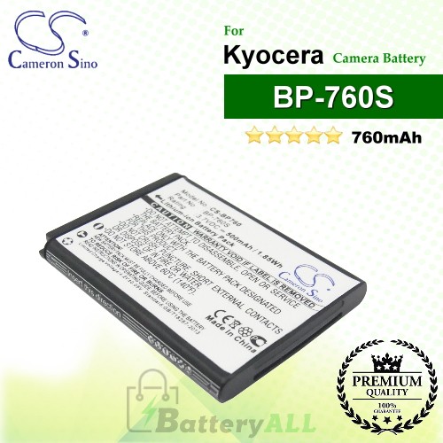 CS-BP760 For Kyocera Camera Battery Model BP-760S