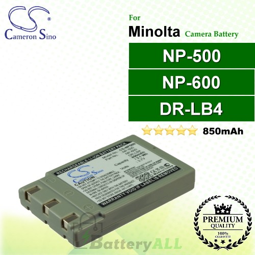 CS-NP500 For Minolta Camera Battery Model NP-500 / NP-600