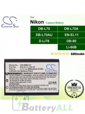 CS-ENEL11 For Nikon Camera Battery Model EN-EL11