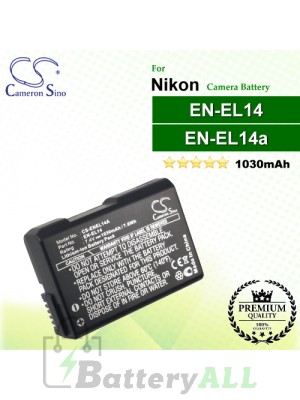 CS-ENEL14A For Nikon Camera Battery Model EN-EL14