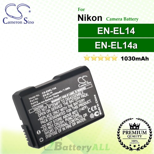 CS-ENEL14A For Nikon Camera Battery Model EN-EL14