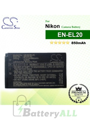 CS-ENEL20 For Nikon Camera Battery Model EN-EL20