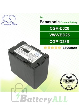 CS-PDR320 For Panasonic Camera Battery Model CGP-D28S / CGR-D320 / VW-VBD25