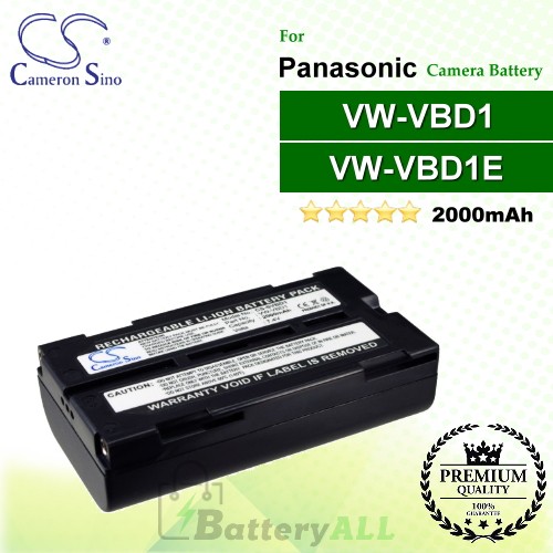 CS-SVBD1 For Panasonic Camera Battery Model AG-BP15P / CGR-B/202 / CGR-B/202A1B / CGR-B/202E1B / CGR-B/403 / CGR-B/814 / CGR-B202A / PV-DBP5 / VW-B202 / VW-VBD1 / VW-VBD1E / VW-VBD2 / VW-VBD2E