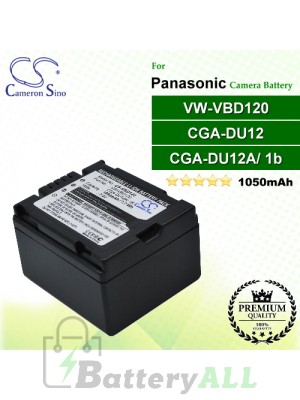 CS-VBD120 For Panasonic Camera Battery Model CGA-DU12 / CGA-DU12A/1B / VW-VBD120