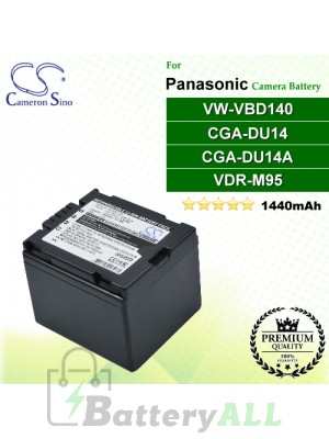 CS-VBD140 For Panasonic Camera Battery Model CGA-DU14 / CGA-DU14A / VDR-M95 / VW-VBD140