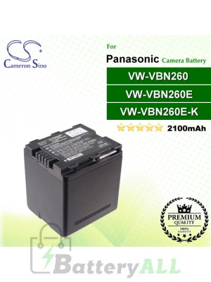 CS-VBN260MC For Panasonic Camera Battery Model VW-VBN260 / VW-VBN260E / VW-VBN260E-K
