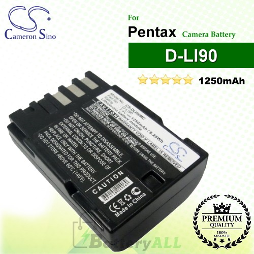 CS-DLI90MC For Pentax Camera Battery Model D-LI90