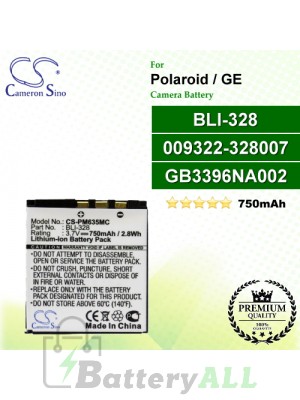 CS-PM635MC For Polaroid Camera Battery Model 009322-328007 / BLI-328 / GB3396NA002