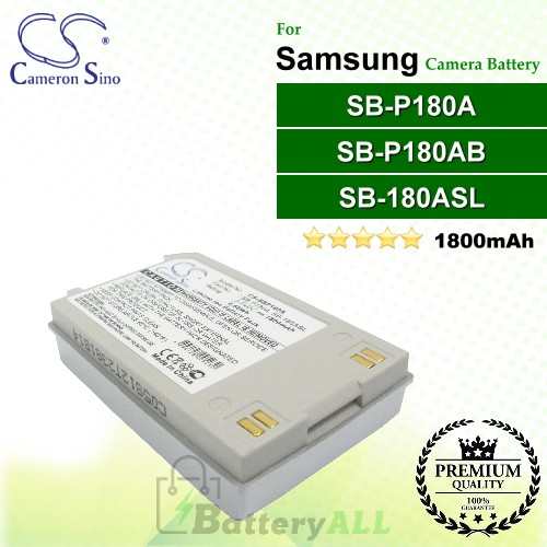 CS-SBP180A For Samsung Camera Battery Model SB-180ASL / SB-P180A / SB-P180AB