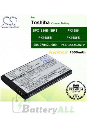 CS-PX1685MC For Toshiba Camera Battery Model 084-07042L-009 / 084-07042L-029 / PA3792U-1CAM-01 / PX1685 / PX1685E / PX1685E-1BRS