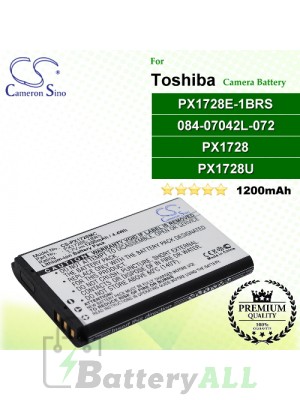 CS-PX1728MC For Toshiba Camera Battery Model 084-07042L-072 / PX1728 / PX1728E-1BRS / PX1728U