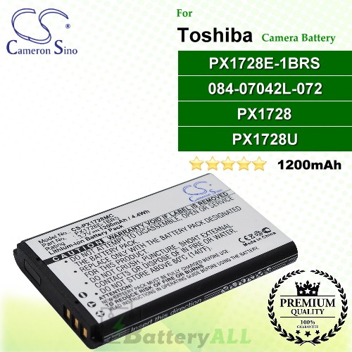 CS-PX1728MC For Toshiba Camera Battery Model 084-07042L-072 / PX1728 / PX1728E-1BRS / PX1728U