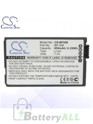 CS Battery for Canon MVX1Si / MVX430 / MVX450 / IXY DVS1 Battery 850mah CA-BP208