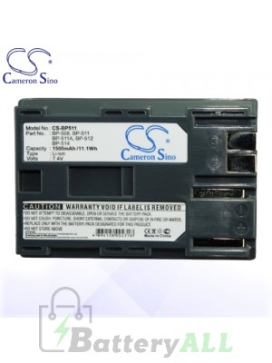 CS Battery for Canon EOS 30D / 300D / 40D / 50D Digital SLR Battery 1500mah CA-BP511