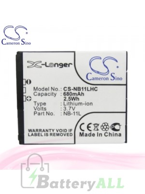CS Battery for Canon PowerShot A3500 IS / A4000 IS Battery 680mah CA-NB11LHC