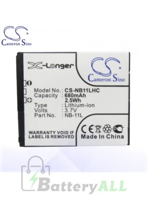 CS Battery for Canon Ixus 165 / 170 / 265 / 275 HS / 320 HS Battery 680mah CA-NB11LHC