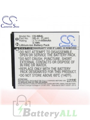 CS Battery for Canon PowerShot SD940 IS / SD960 IS / TX1 Battery 850mah CA-NB4L