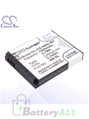 CS Battery for Canon NB-6L / NB-6LH / Digital Ixus 210 Battery 1000mah CA-NB6LMX