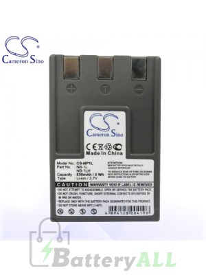 CS Battery for Canon IXY Digital 200 / 200a / 300 / 300a Battery 830mah CA-NP1L