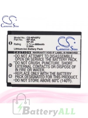 CS Battery for Fujifilm FinePix JX360 / JX370 / JX375 / JX380 Battery 660mah CA-NP45FU