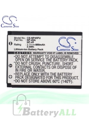 CS Battery for Fujifilm FinePix XP30 / XP31 / XP50 / XP60 Battery 660mah CA-NP45FU