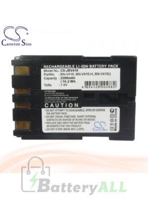 CS Battery for JVC GR-DVL160 / GR-DVL160EG / GR-DVL160EK Battery 2200mah CA-JBV416