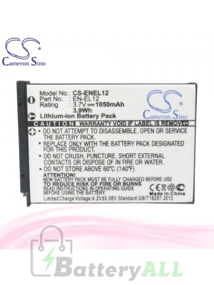 CS Battery for Nikon Coolpix S9300 / S9400 / S9500 Battery 1050mah CA-ENEL12