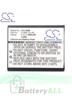 CS Battery for Olympus u TOUGH-8000 / u TOUGH-8010 / U1030 Battery 800mah CA-LI50B