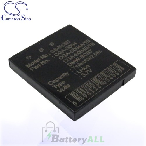 CS Battery for Panasonic CGA-S004 / CGA-S004A / CGA-S004A/1B Battery 710mah CA-BCB7