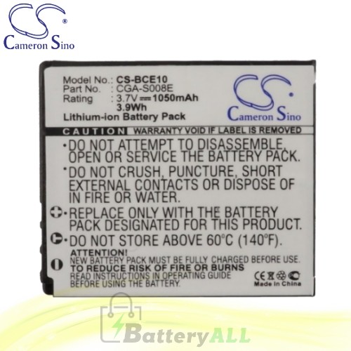 CS Battery for Panasonic Lumix DMC-FX33EG-T / DMC-FX33GK Battery 1050mah CA-BCE10