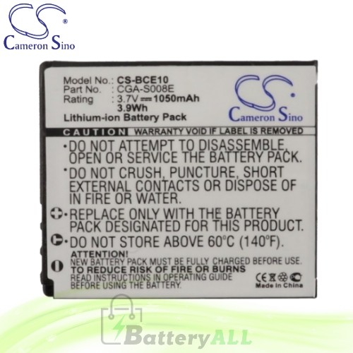 CS Battery for Panasonic Lumix DMC-FX500 / DMC-FX500EB-S Battery 1050mah CA-BCE10