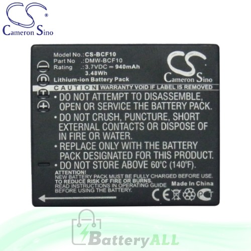 CS Battery for Panasonic Lumix DMC-FS6EB-S / DMC-FS8 / DMC-FS7 Battery 940mah CA-BCF10