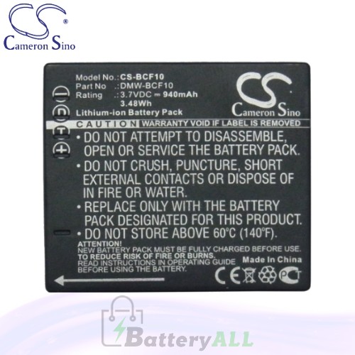 CS Battery for Panasonic Lumix DMC-FS42K / DMC-FS42N Battery 940mah CA-BCF10