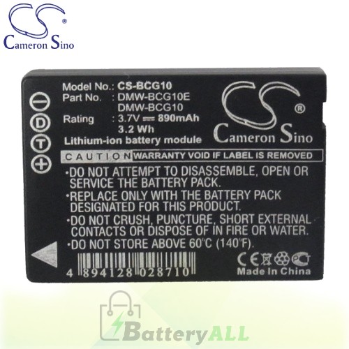 CS Battery for Panasonic Lumix DMC-ZS10K / DMC-ZS10N / DMC-ZS5 Battery 890mah CA-BCG10