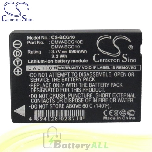 CS Battery for Panasonic Lumix DMC-ZS20R / DMC-ZS3K / DMC-ZS3R Battery 890mah CA-BCG10