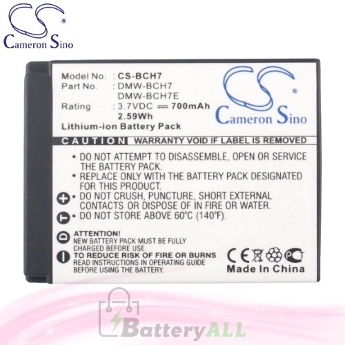 CS Battery for Panasonic Lumix DMC-FP2H / DMC-FP2R / DMC-FP3 Battery 690mah CA-BCH7