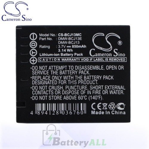CS Battery for Panasonic DMW-BCJ13E / DMW-BCJ13PP Battery 850mah CA-BCJ13MC
