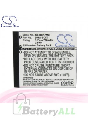 CS Battery for Panasonic Lumix DMC-FH27R / DMC-FH27S Battery 700mah CA-BCK7MC